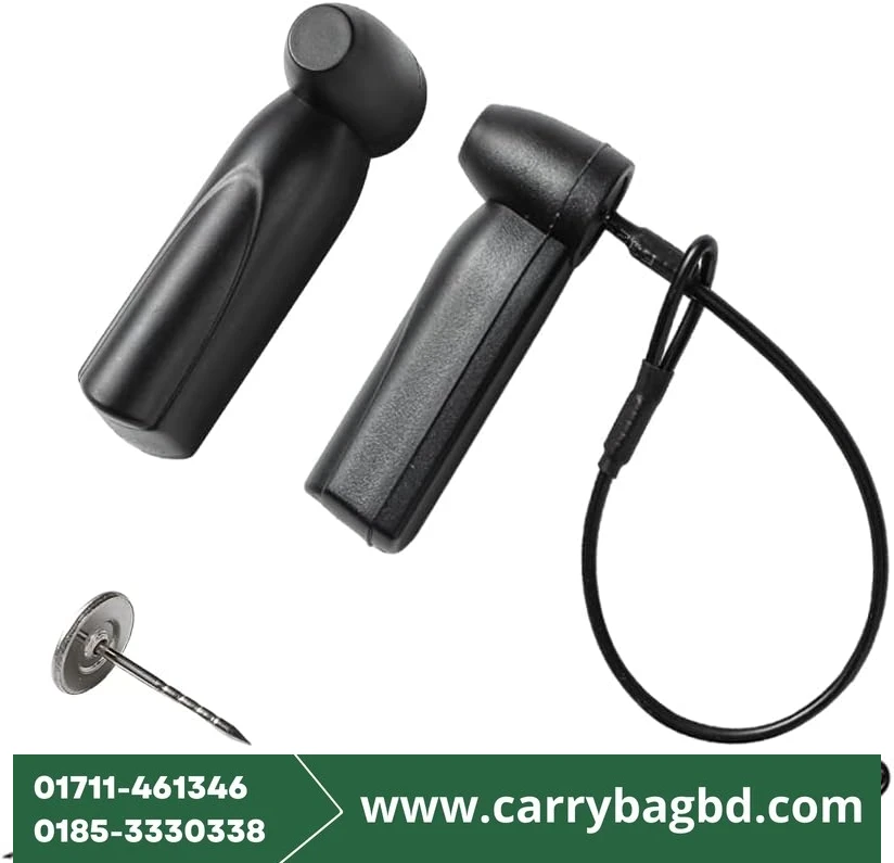 Lanyards with 58Khz AM Hard Security Tags, Black Clothing Retail Security Label acousto-Magnetic