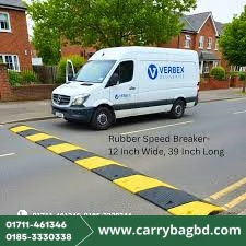 Verbex 500-Ton Industrial Rubber Speed Breaker – Anti-Slip 12 Inch Wide, 39 Inch Long | Perfect for Parking Lots