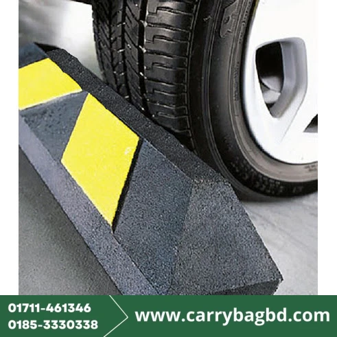 Verbex Parking Rubber Wheel Stopper (6” Width x 72” Length) | Stop Block for Safe Vehicle Positioning